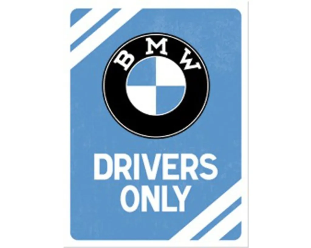 Dekomagnet BMW Drivers Only 6x8 cm